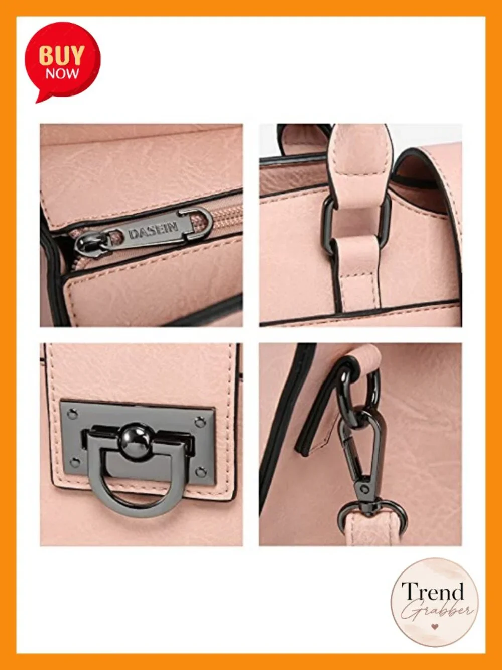 Vegan Leather Satchel Purse 2-Piece Set Large Tote Work Bag